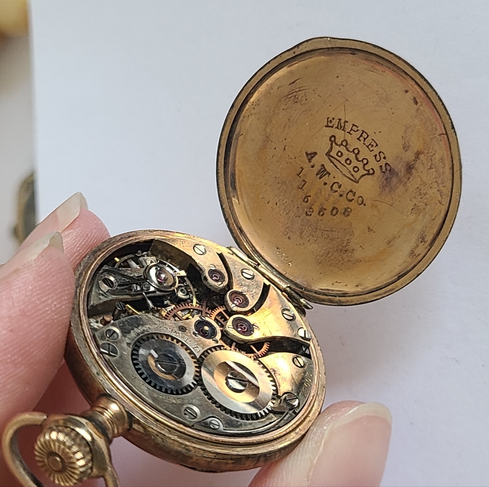 Vintage Small Gold Filled Stock and Bickle Toronto Canadian Antique Pocket Watch - Picture 6 of 8